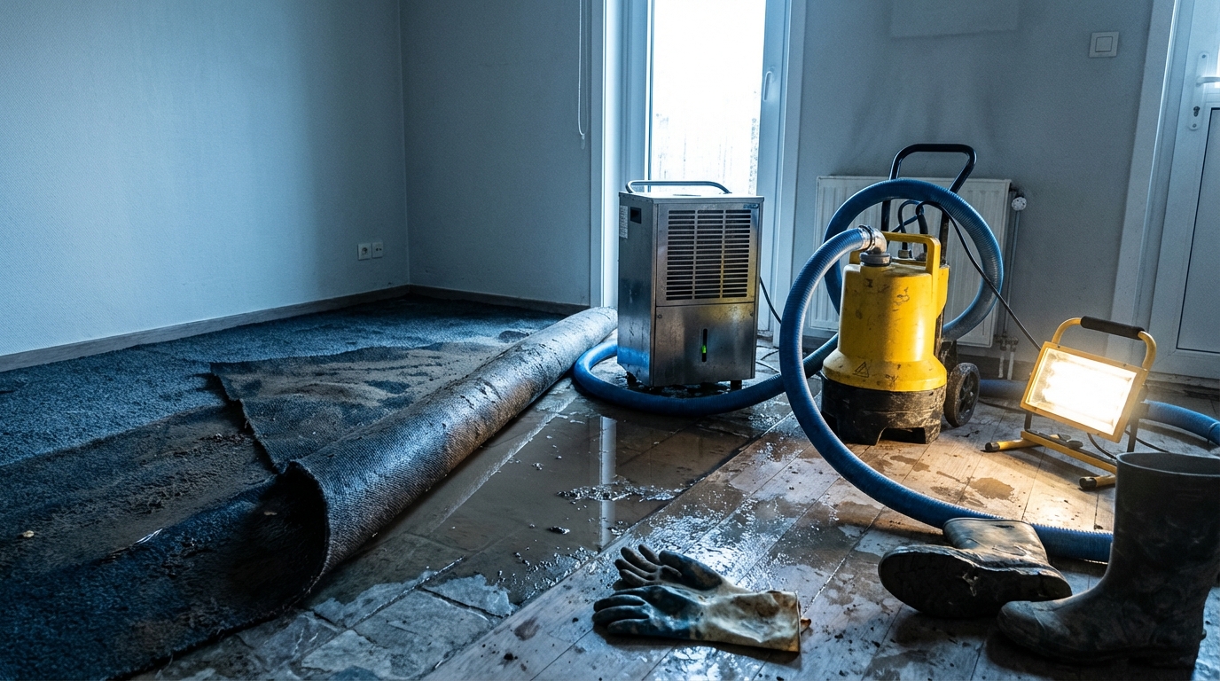 Teppich nach Wasserschaden retten: Sofortmaßnahmen